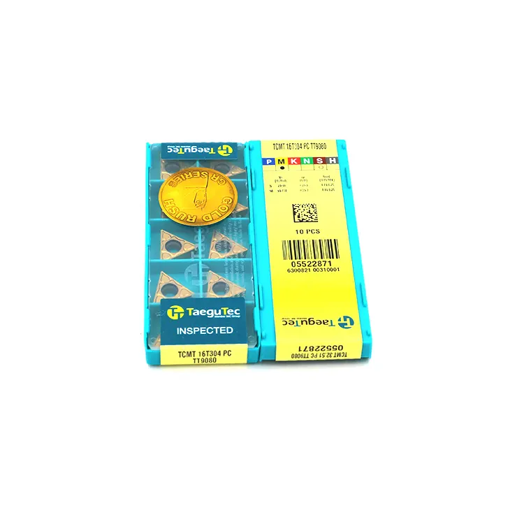 Herramienta de torneado Taegutec, insertos de carburo, herramienta TCMT16T304 PC TT9080