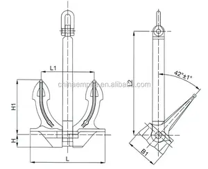 High Quality Marine Ship Japan Stockless Anchor For Boat With Certificates