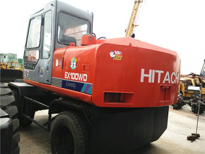Б/у колесный экскаватор <span class=keywords><strong>Hitachi</strong></span> EX100 на продажу, б/у колесный экскаватор 12 тонн, японский бренд <span class=keywords><strong>Hitachi</strong></span> ex100 ex120 ex160 ex200 экскаватор