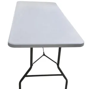 8 英尺 x 30 英寸宴会塑料折叠桌，8 英尺长方形可折叠桌