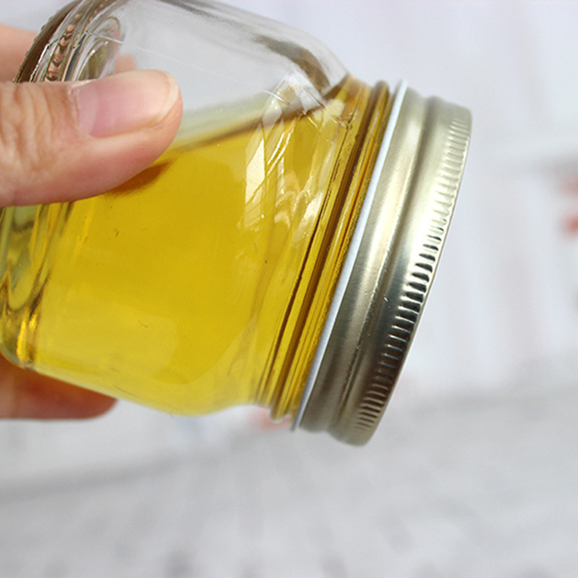 100ml  wide mouth Promotional Wholesale Small Sealed Glass Mason Jar with metal lid without handle