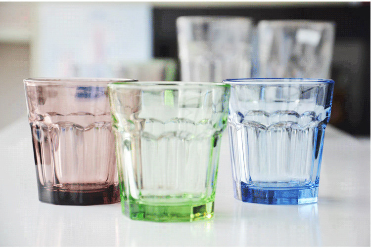 280ML colored water glass drinking cup