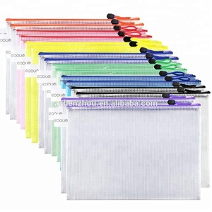 Mesh Document Bag Bag Mesh Document Bag Custom Plastic Clear File Folder A4 Size PVC Mesh Document Bag With Zipper Cosmetics Offices Supplies Travel Accessories