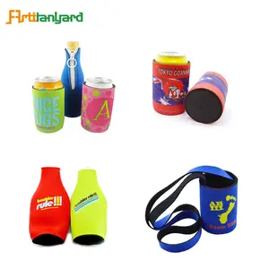 Wholesale portable drinking neoprene sling slap wrap 16oz Can Cooler