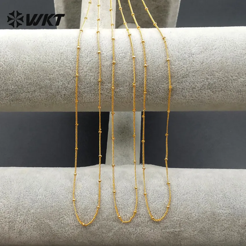 WT-N1062 WKT Großhandel Neue Ankunft Mode Reales Gold Überzogene Großzügig Messing Halskette Kette