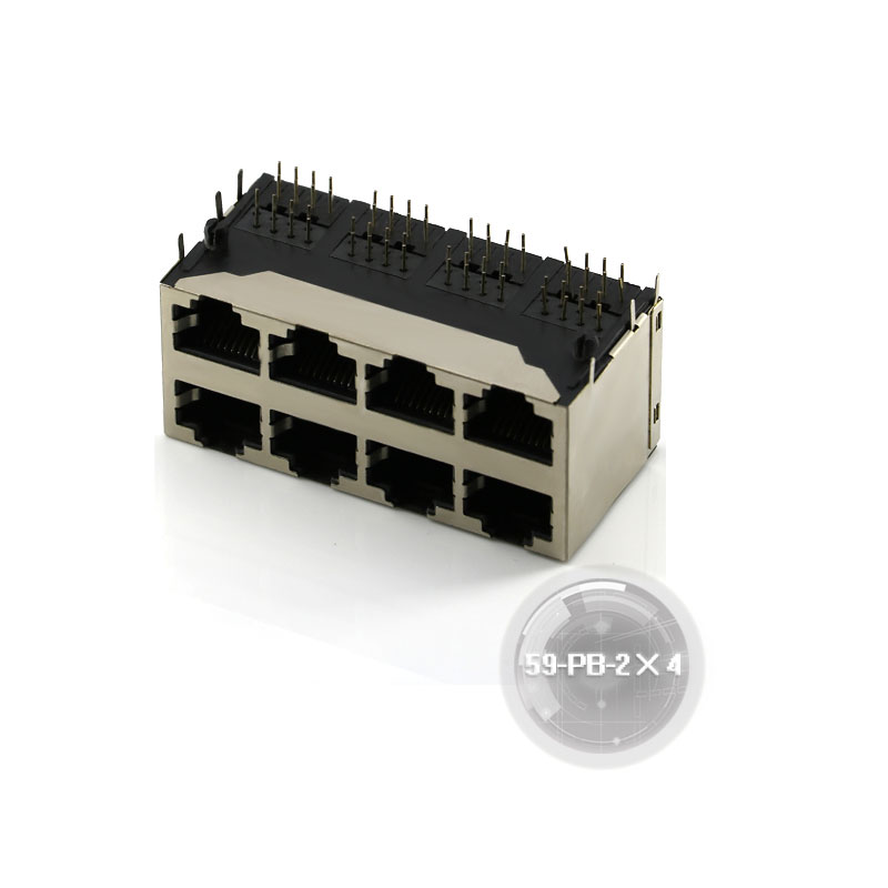 Good Quality Good quality WNRE 59-PB-2*4 RJ 45 socket connector 8p8c