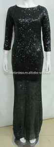 Pasos bastante 2015 negro precioso media manga larga vestidos fiesta <span class=keywords><strong>venta</strong></span> vestido <span class=keywords><strong>de</strong></span> noche - Product Image 1