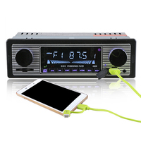 Volledige Retro Stijl Geborsteld Metalen Panelen Dvanced Audio-overdracht Modus 1 Din Auto Radio Retro Auto Radio