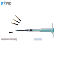 Prix usine Animal RFID Tag 125khz 134.2khz Implantable Animal ID Micropuce RFID Verre Tag pour Poisson Chat Chien Mouton