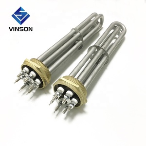 3KW/4。5KW/6KW/9KW/12KW 1.5 Inch Brass Thread Heating TubeためEngineer Water Tank/Solar Energy、Immersion Water Heating Element - Product Image 1