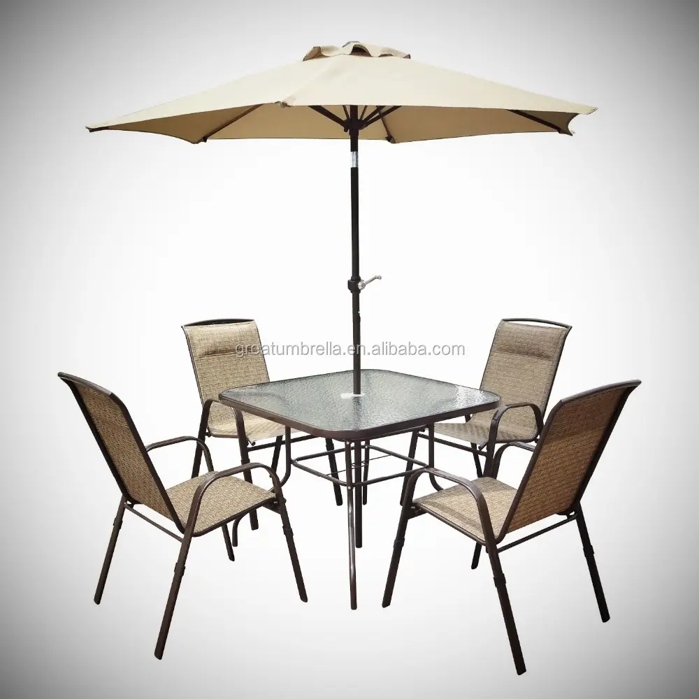 Shangyu Great Outdoor Klapp Terrasse Ess-Set Mit Regenschirm