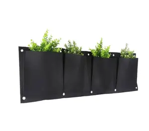 18 Pockets Hanging Garden Planting Bags Outdoor Wall Vertical PlantBag