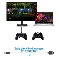 PS4 Controller Lade Kabel, Micro USB Ladegerät Kabel Daten Sync Kabel für Sony Playstation Dualshock 4, PS4 Dünne/Pro Controller