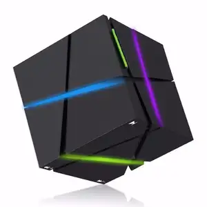 50% Off Luminous Magic Cube Mini Wireless Wireless Speaker Portable With Colorful Led Light And Mp3 Fm Radio Aux Tf Card