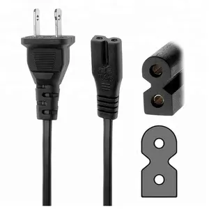 6ft US Polarized Flat 8 Power Cord Lead for power supply adapter