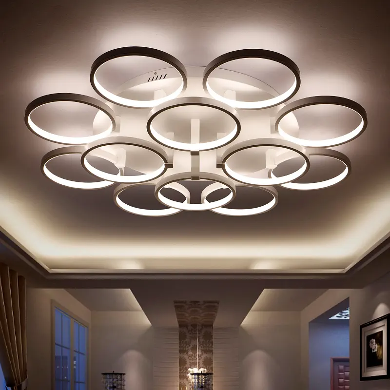 חם מכירות מודרני נברשת עבור גבוהה תקרות מודרני תקרה עגול נברשת Luminarine לסלון LED