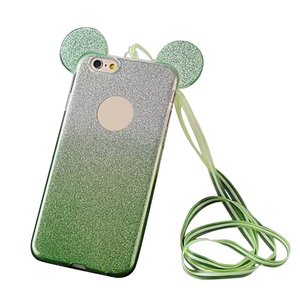 Phổ Biến nhất Linh Hoạt Mouse Tai Trường Hợp Điện Thoại Glitter Bảo Vệ Bìa cho <span class=keywords><strong>Iphone</strong></span> 8 - Product Image 5