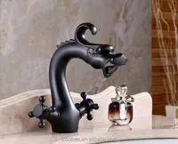 Unique Design Single Handle Deck Mounted Dragon Oil Rubbed Black Faucet Old Fashioned ORB Bathroom Faucet