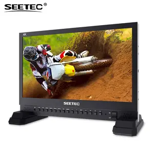 SEETEC Live Broadcast Camera 4K 3840X2160 Ultra HD IPS LCD Screen 15inch 4K Monitor with quad split 3G SDI HDMI