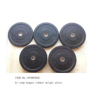 Power Training Crumb Hi Temp Bumper <strong>Rubber</strong> <strong>Weight</strong> <strong>Plate</strong> Black with Color Star Customized Logo - Product Image 2
