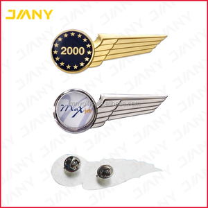 Badge de revers d'aile d'avion en métal 3D personnalisé pays d'egypte or arabie saoudite - Product Image 3