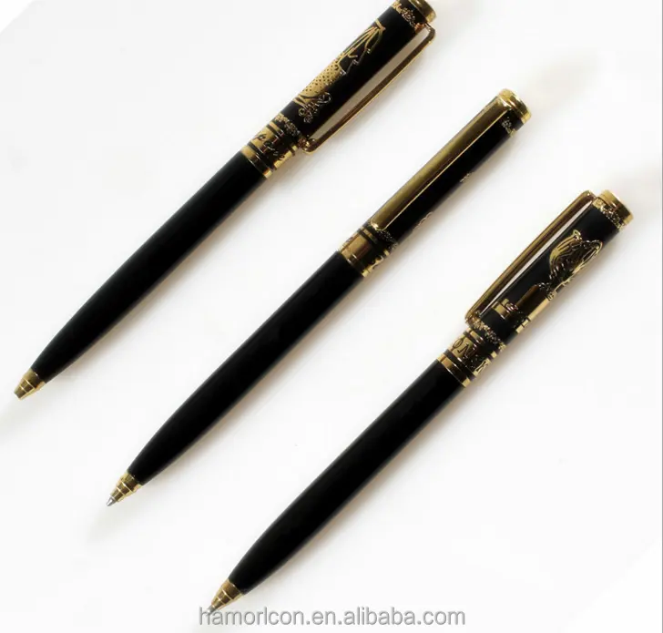 Sampel gratis promosi murah promosi tinta pena Kantor & perlengkapan sekolah logam tipis ramping executive ballpoint pen