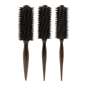 Hot Sell Taper Shank Wood Hair Brush Natural Boar Bristle Twill Hair Salon Barber Professional Comb