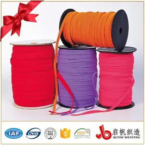 Fábrica mayoristas goma plana cordón elástico tejido de algodón para cosido