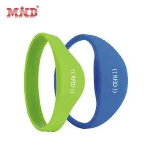 Pulsera rfid multifuncional LF HF para piscina, brazalete de silicona rfid