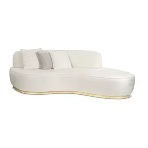 Trang Trí Phòng Khách Sofa Vải Hiện Đại Màu Trắng