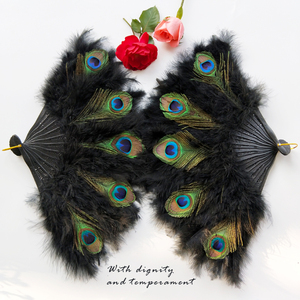 Éventails à main en plumes <span class=keywords><strong>de</strong></span> paon au design unique en gros, éventail en plumes <span class=keywords><strong>de</strong></span> danse burlesque, <span class=keywords><strong>bouquet</strong></span> <span class=keywords><strong>de</strong></span> <span class=keywords><strong>mariée</strong></span> - Product Image 3