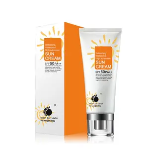 Krim Tabir Surya Label Pribadi, Tinggi UV Melindungi Pelembap Perawatan Kulit Tahan Air & Tahan Lama SPF 50