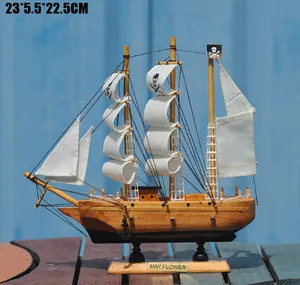 Nieuwe Stijl Hot Houten Decoratieve Model Zeilschip