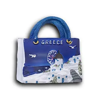 Magnete del frigorifero del frigorifero personalizzato di hilton grecia souvenir turistici adesivi magnetici artigianali in resina fatti a mano decorazione della cucina