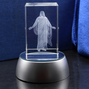 Regalos <span class=keywords><strong>Artesanales</strong></span> Hechos a Mano, Cubo de Cristal K9 con Grabado Láser 3D de Buda/Jesús para Decoración del Hogar o la Iglesia - Product Image 4