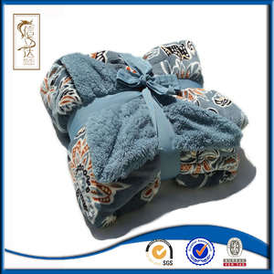 Fábrica de China al por mayor <span class=keywords><strong>flores</strong></span> de lana hecha a mano impresa tamaño completo manta barato - Product Image 3