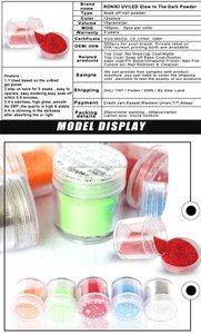 RONIKI brillan en el pigmento oscuridad en polvo para uñas arte se lumbra en <span class=keywords><strong>la</strong></span> noches - Product Image 3