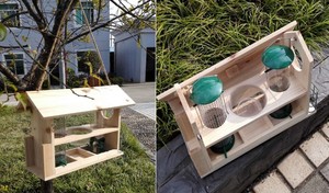 Outdoor Garden Automatic <strong>Large</strong> Hanging Wooden Wild <strong>Bird</strong> <strong>Feeder</strong> - Product Image 3