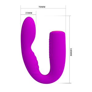 U-Typ Vibrator 12-Funktions-Vibrationen USB Wiederauf ladbare G-Punkt-Stimulation vibratoren Erotisches Spielzeug