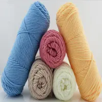Laine à Tricoter, 500g Fil Coton pour Crochet, Coton Crochet Douce