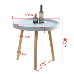Nordic <strong>Small</strong> Round <strong>Table</strong> Mini Coffee <strong>Table</strong> Modern Minimalist Sofa Side <strong>Corner</strong> Several Balcony Bedside White <strong>Table</strong> - Product Image 4