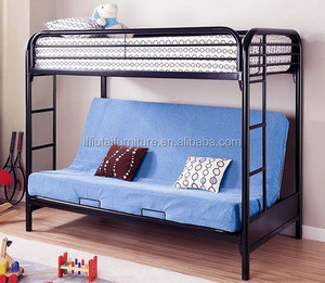 Lit superposé en métal pour chambre à coucher, taille double sur pleine grandeur, à vendre - Product Image 2