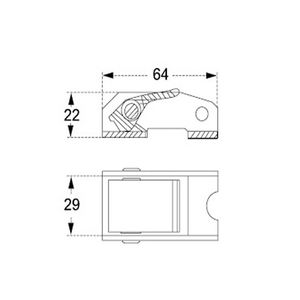 Hebilla de Bloqueo de Palanca XUMA de 1 Pulgada con Resistencia a la Rotura de 680 kg, Construcción de Aleación de <span class=keywords><strong>Zinc</strong></span> y Plástico - Product Image 2