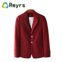Reyrs पुनर्नवीनीकरण कपड़े सरल डिजाइन कस्टम लोगो ऊनी स्कूल वर्दी रंगीन जाकेट जैकेट सूट