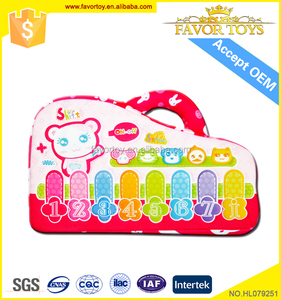 Bebé musical 3D tela felpa inodoro juguetes piso piano - Product Image 3