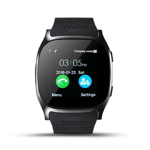 Lemfo — montre connectée T8 pour téléphone Android, avec caméra, lecteur de musique, Facebook, synchronisation de SMS, prise en charge de carte SIM TF