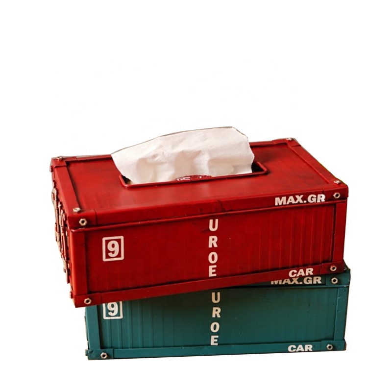 Винтажные металлические поделки, индивидуальный жестяной держатель, контейнер, коробка для салфеток для подарка, украшение для дома, бара, офиса