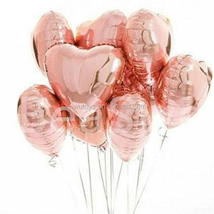 Nouvelle couleur d'hélium 18 pouces en forme de coeur en or rose feuille ballon - Product Image 1