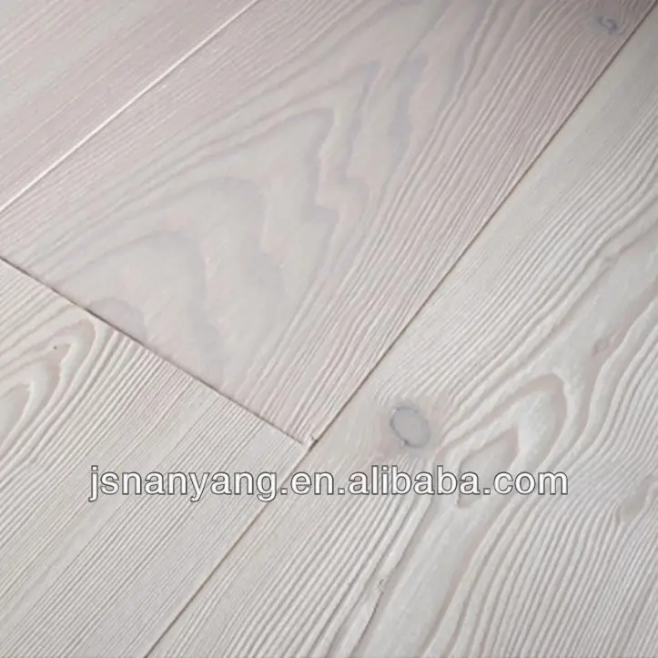 Larch 3-layer white brushed engineered wood flooring manufacturer