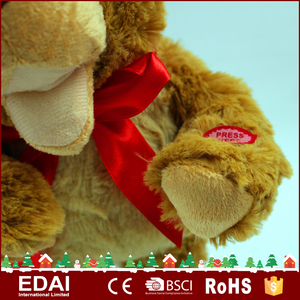 Venta al por mayor especializada hecho lindo cantando y bailando mini oso de peluche - Product Image 4